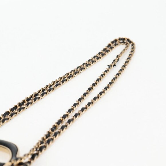 CHANEL Matelasse Chain Pouch Shoulder Bag Lamb Skin Black Gold CC Auth BD2191M - Picture 6 of 16